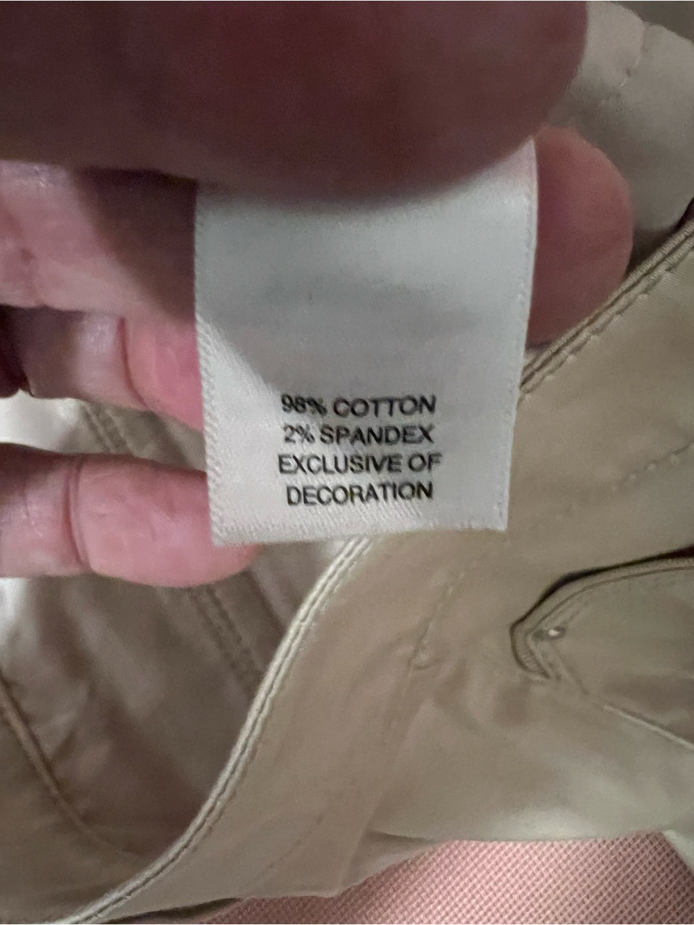White House Black Market Cream Crop Pants Size 12 - Picture 7 of 7